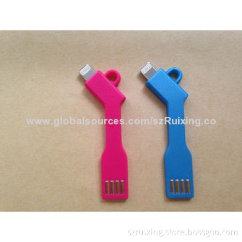 Keychain Rubber Cable Flexible Charge Key Usb Cable